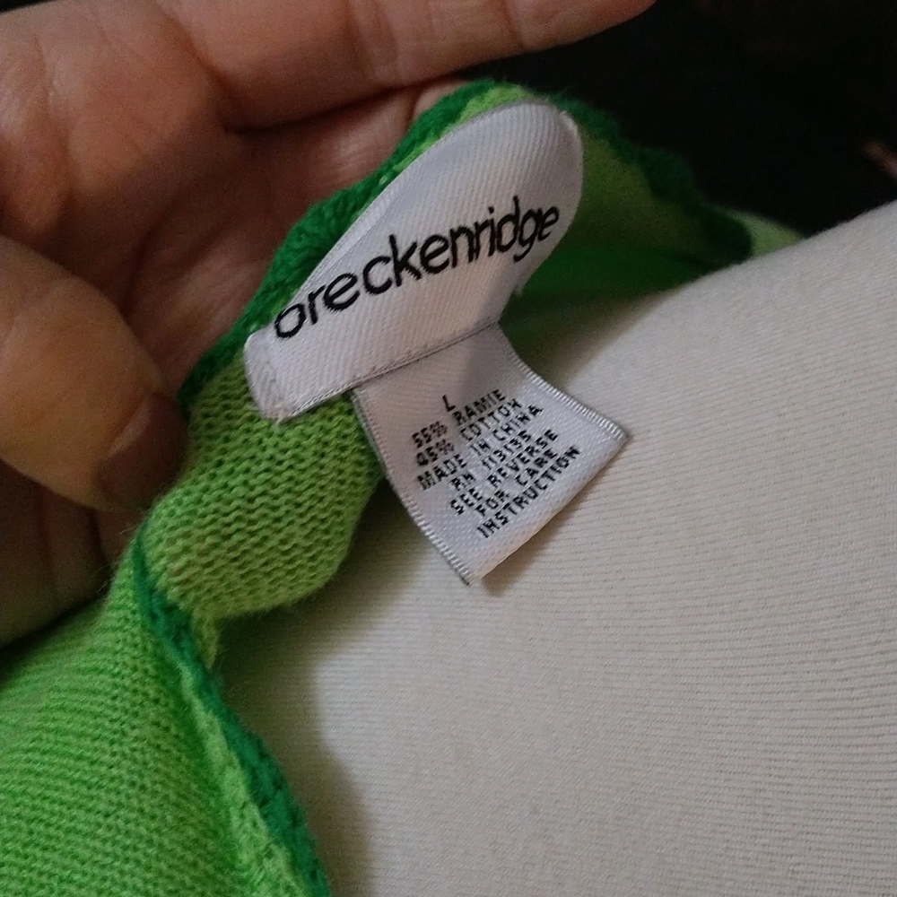 Vintage 90s Breckenridge Knit Short Sleeve Button Down Watermelon Fruit Blouse - Picture 5 of 6